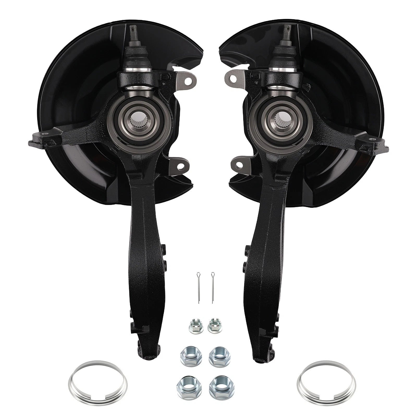 Front Wheel Bearing Hub w/ Knuckle Pair for Honda Accord 2003–2007 2.4L