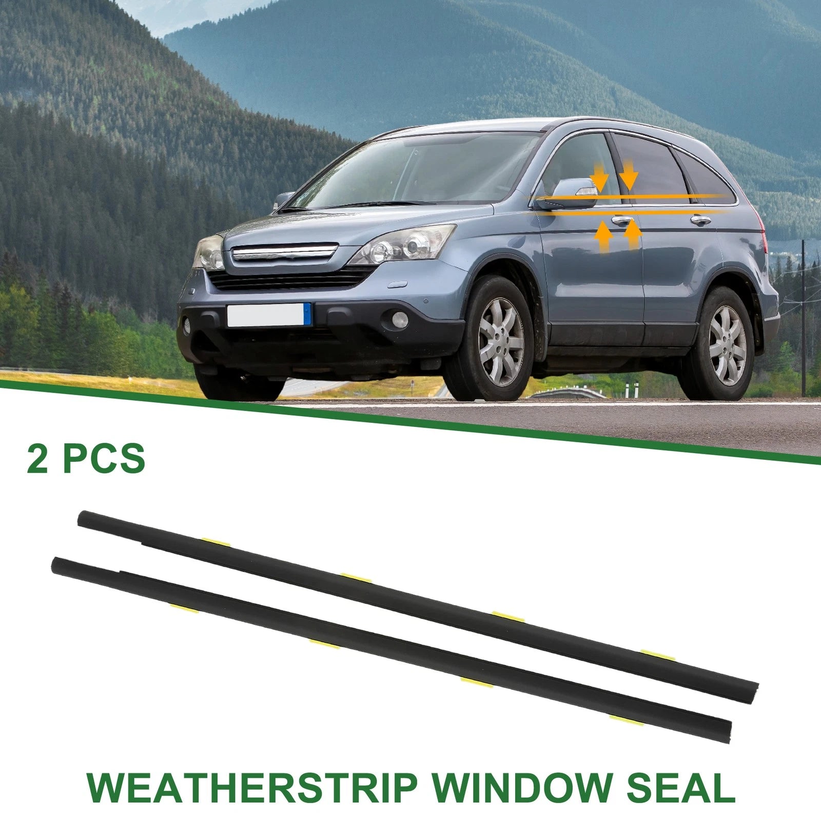 2pcs Weatherstrip Window Seal No. 72450S9A003 for Honda CR-V (2017–2022)