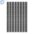 E Track Tie Down Rail Kit for Van Trailer (6', Set of 8)