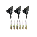 Set of 3 Ignition Coils & 6 NGK Spark Plugs for Hyundai Santa Fe (2001–2006)