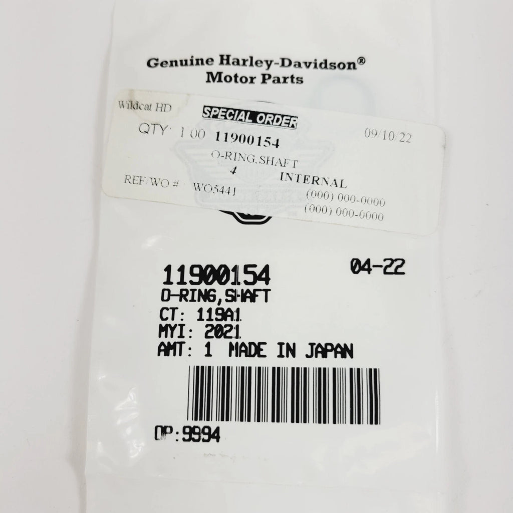 Shaft O-Ring for Harley-Davidson Pan America & Sportster S (11900154)