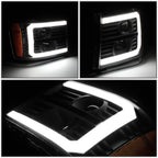 LED DRL Sequential Signal Projector Headlight Lamps for GMC Sierra (2007–2014)
