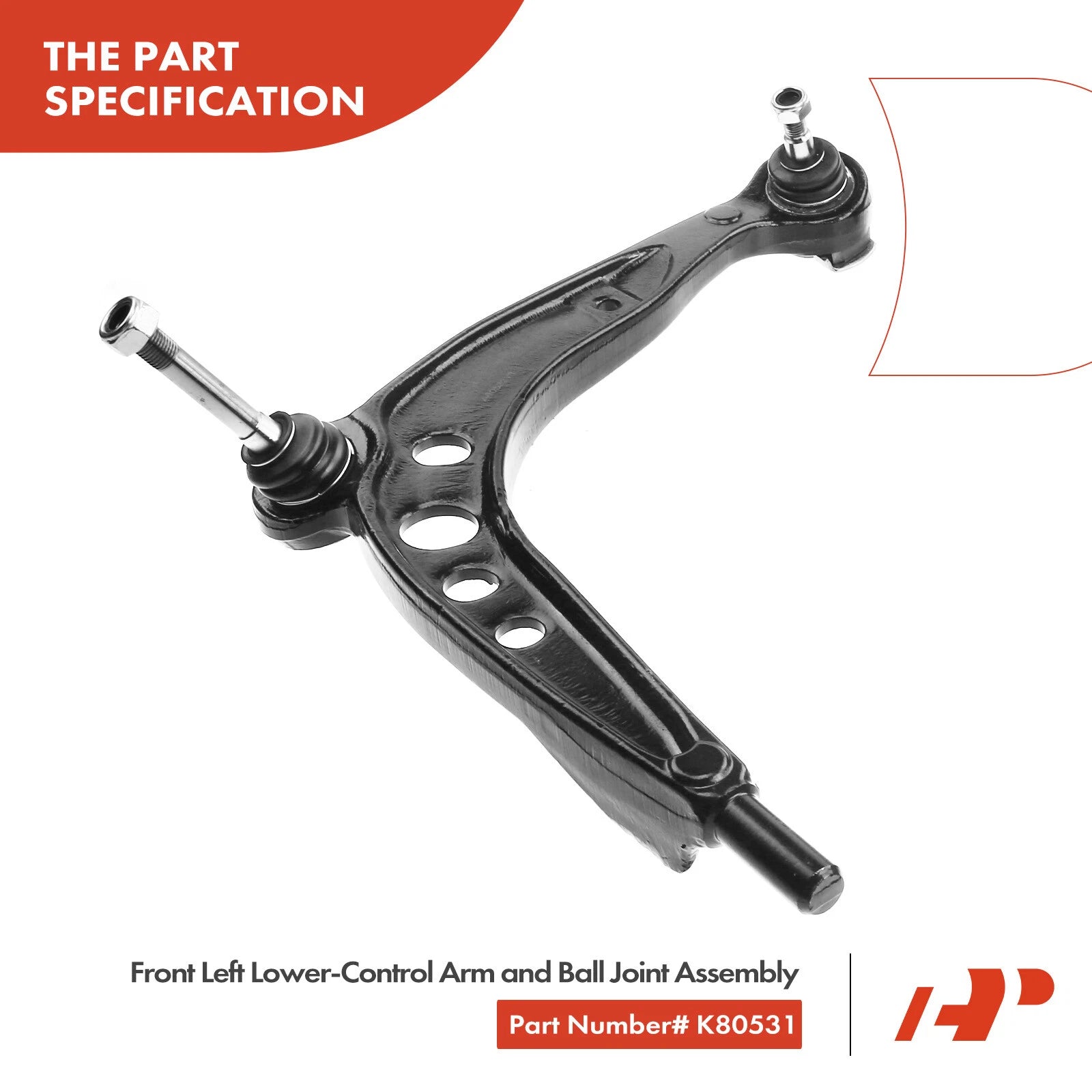 Set of 4 Front Lower Control Arms & Tie Rod Ends for BMW E36 (1990–1999)
