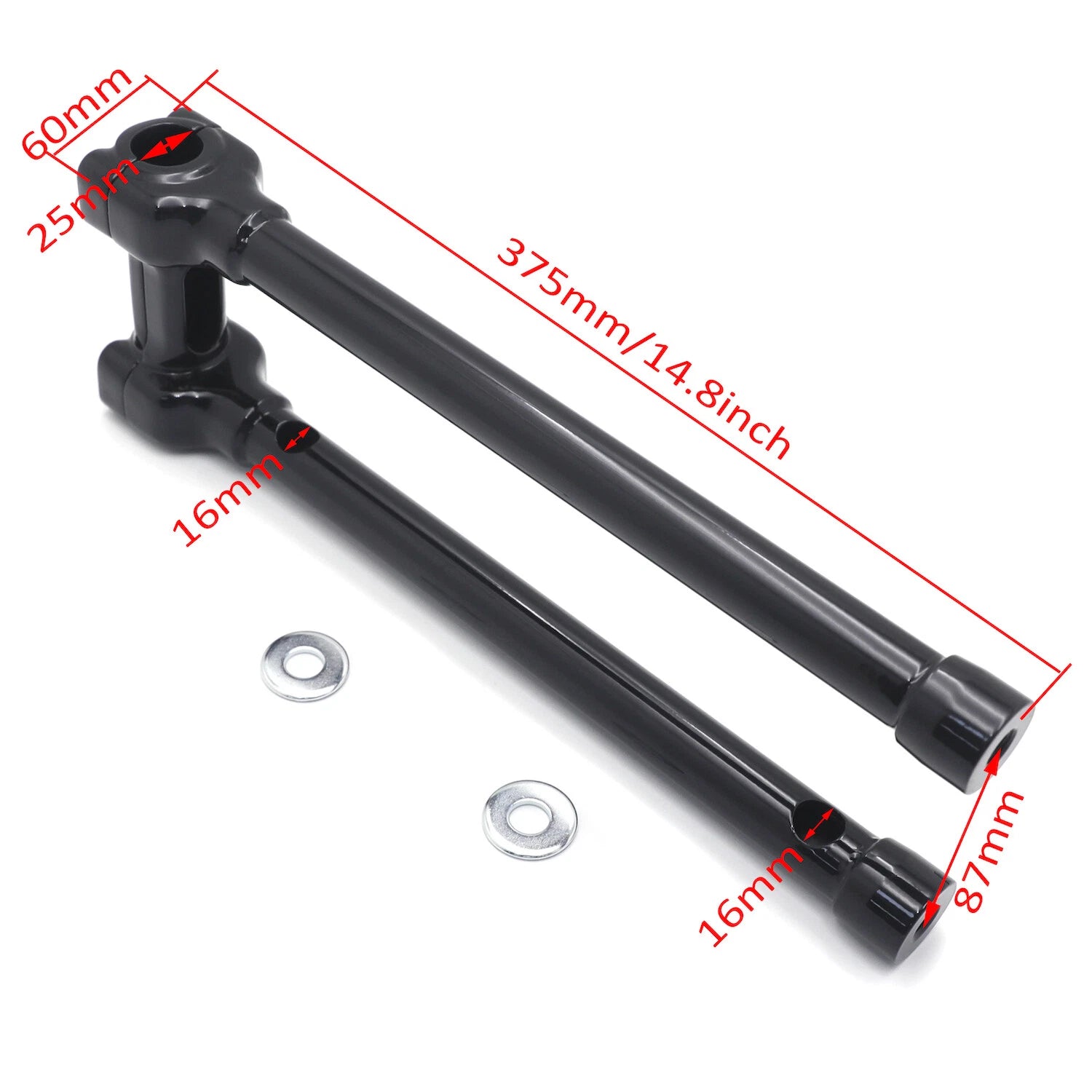 1pc Black 14" Riser Handlebar Top Clamp for Harley Sportster 1200 (2007–2023)