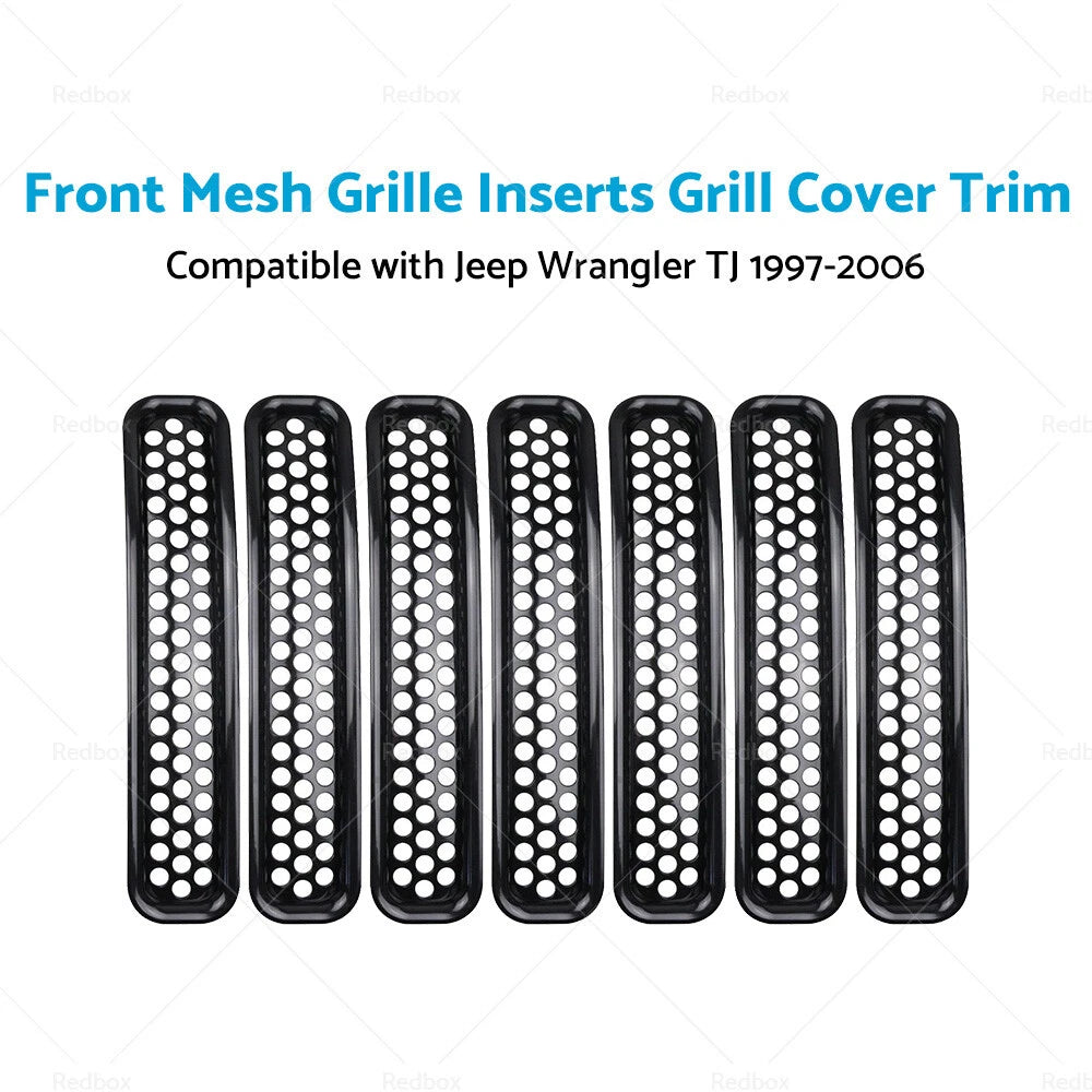 Front Mesh Grille Inserts for Jeep Wrangler TJ (1997–2006)