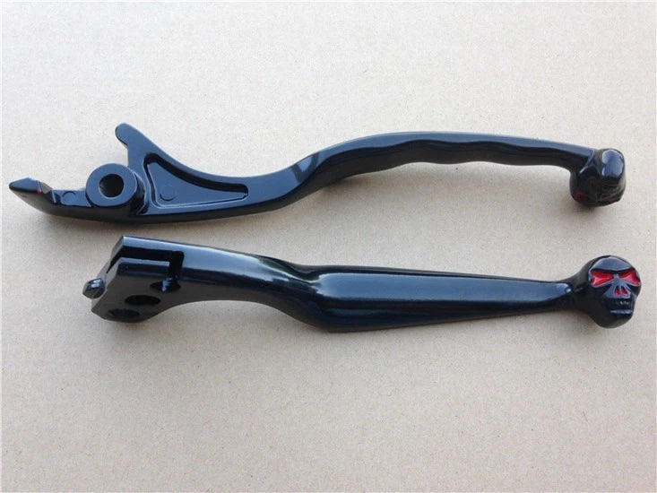 Black Brake Clutch Skull Hand Lever for Honda Shadow 600 750 1100 Magna 750