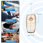 Silicone Smart Key Fob Case Cover for Mercedes-Benz A-Class (2019-2021) White