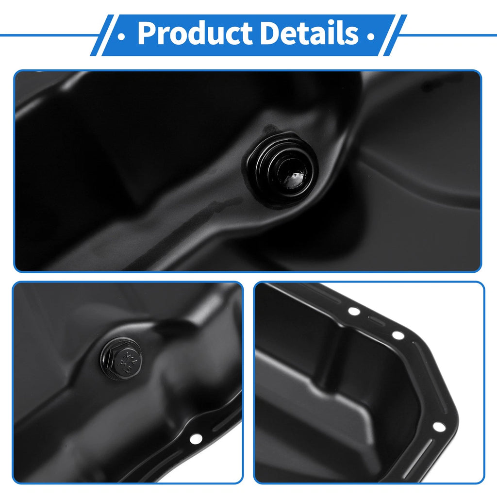 1 Pc Engine Oil Pan No.4884665AE for Chrysler 200 (2011–2014) Iron Black