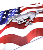 License Plate Frame American Flag Premium Color Wave for Ford Mustang (2005–2025)