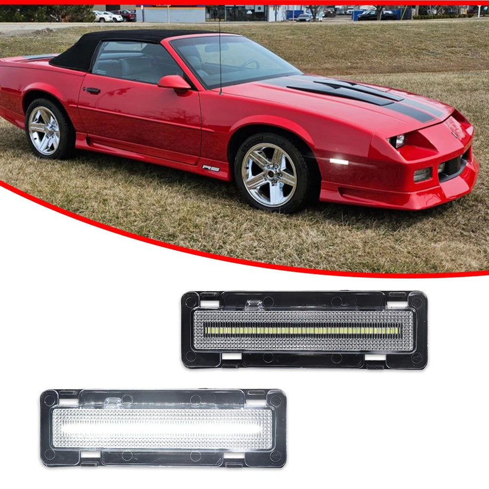 Clear White LED Front Side Marker Lights for Pontiac Firebird (1982–1992)
