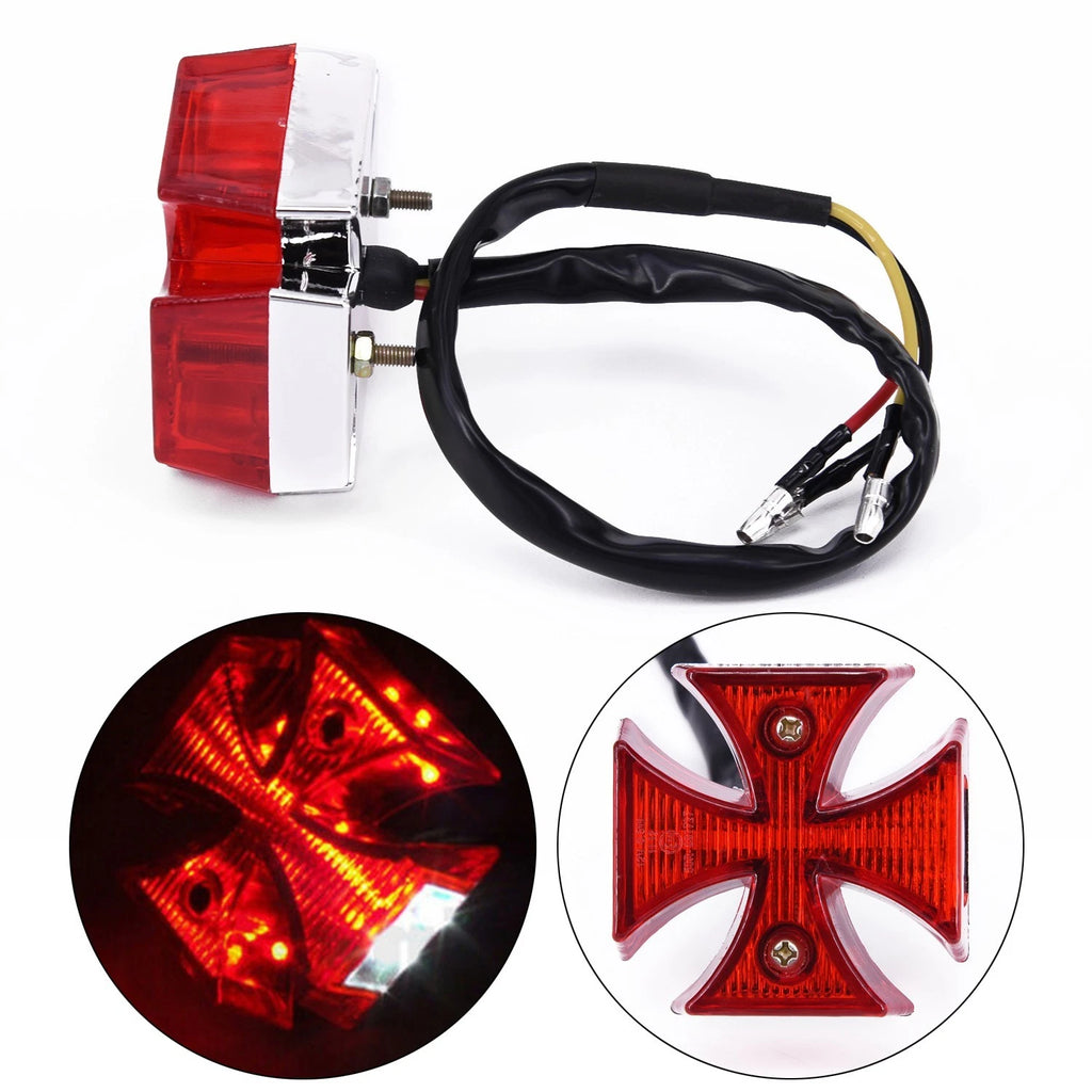 LED Rear License Plate Tail Light for Motorcycle Choppers Dirt Bike