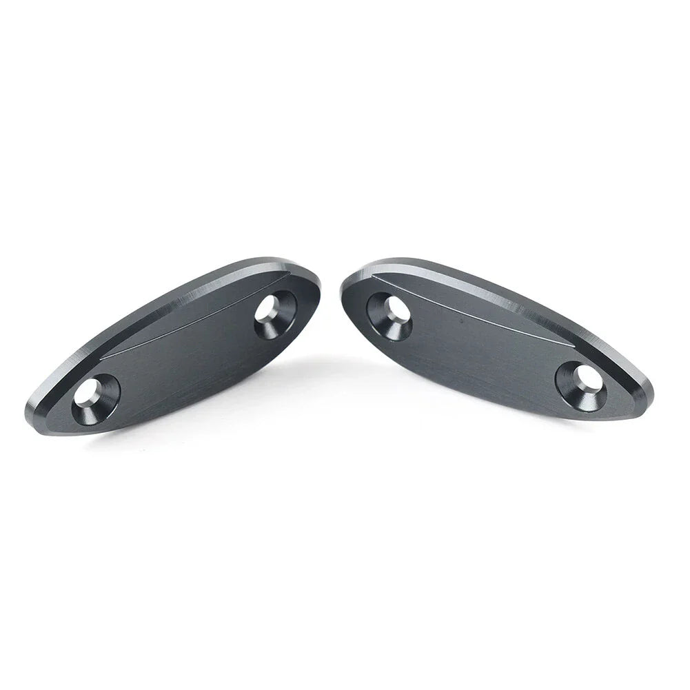 Titanium Motorcycle Mirror Block Off Base Plates for Kawasaki ZX6R (2009-2012)