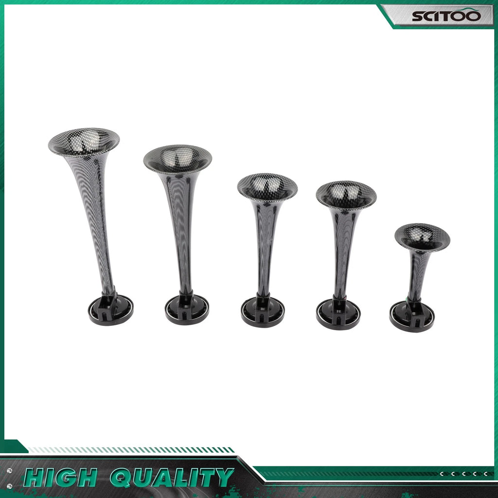 5 Trumpet Air Horn for Car Truck Train (Gray Plastic)