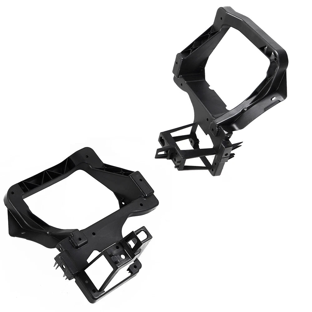 2X Headlight Bracket Set for Jeep Cherokee (2014–2018) Black Plastic