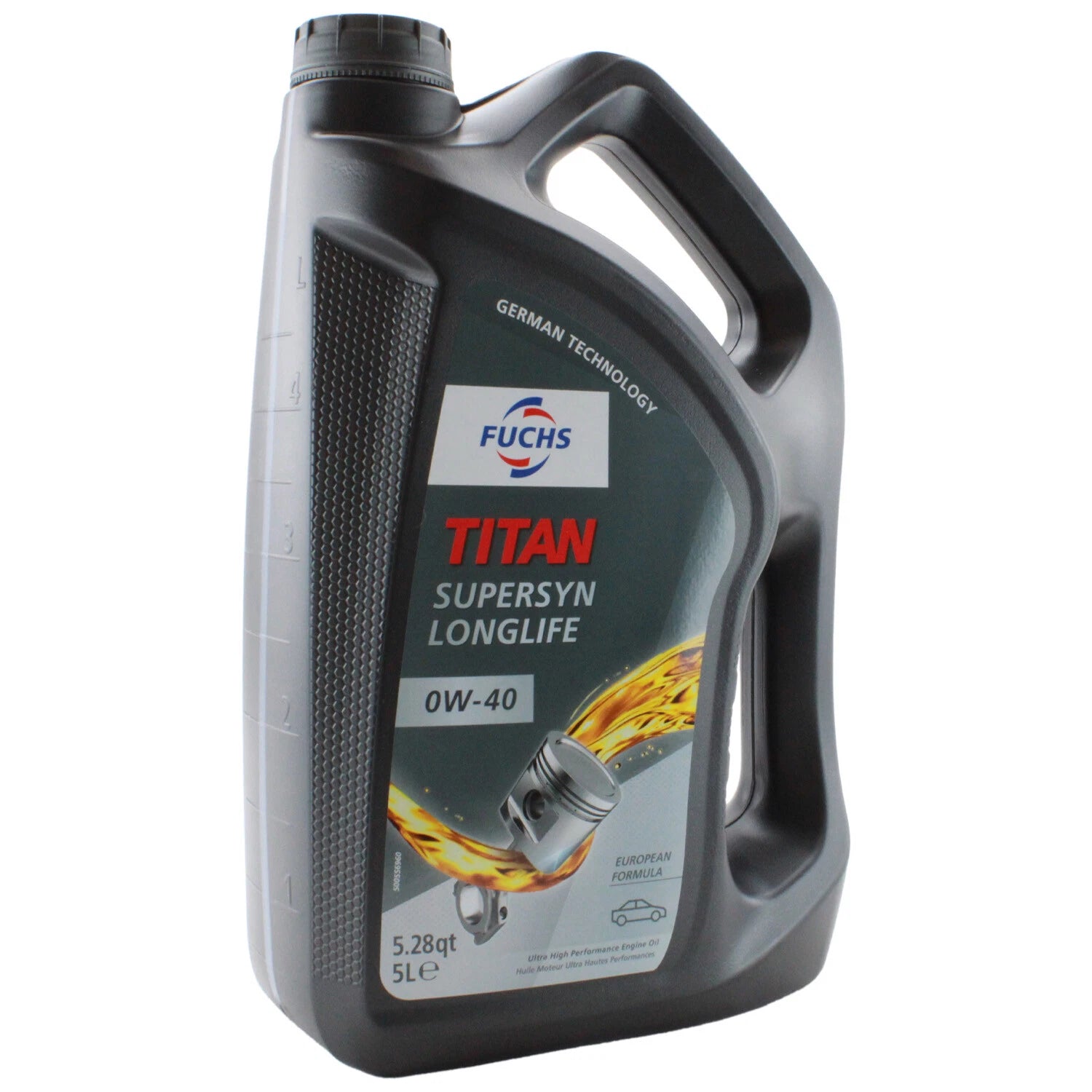 Set of 6 Fuchs TITAN SUPERSYN LONGLIFE SAE 0W-40 Engine Oil 5L for BMW Benz