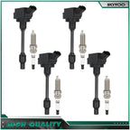 Set of 4 Ignition Coils & Spark Plugs for Toyota Camry Corolla RAV4 Lexus ES250