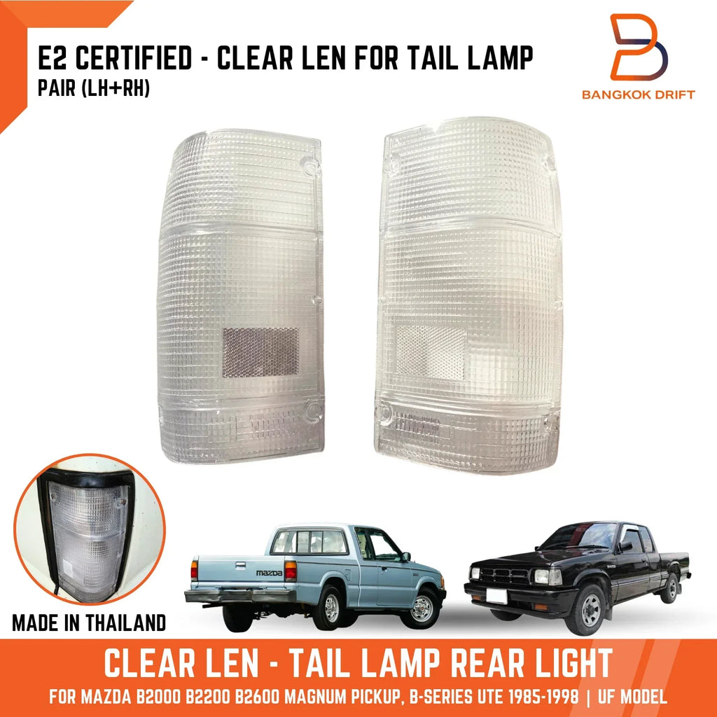 Clear Lens Tail Light Pair for Mazda B-Series Ute UF (1985-1998)