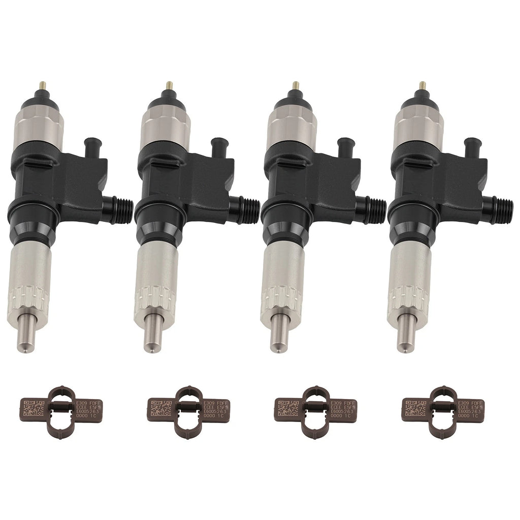 Set of 4 Fuel Injectors for Isuzu NPR NPR-HD 4HK1 (2001–2007)