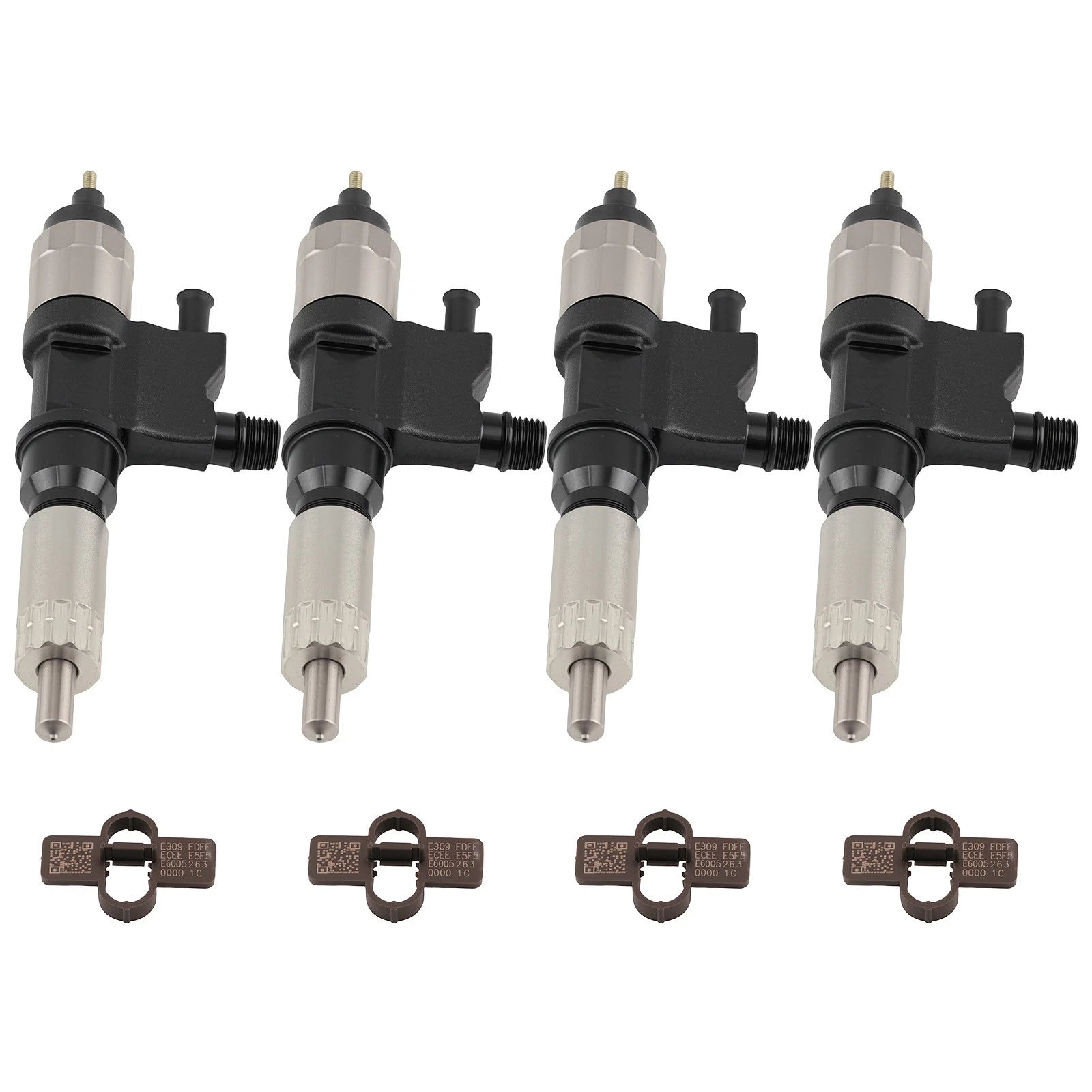 Set of 4 Fuel Injectors for Isuzu NPR NPR-HD 4HK1 (2001–2007)