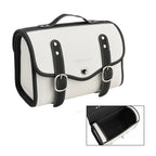 Side Saddlebag Tail Bag for Motorbike (Color Matching, White)
