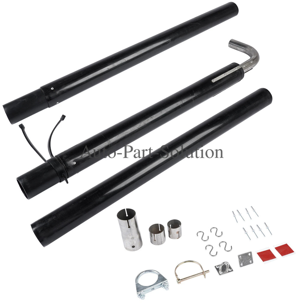 Black Pipe Extension Kit for RV Generator Exhaust Venting System