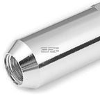 20x Open End M12x1.25 60mm Tall Silver Hexagon Lug Nuts + Adapter