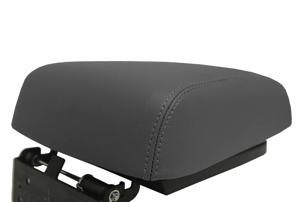 Leather Console Lid Armrest Cover for Mitsubishi Montero (2001–2006) Gray
