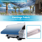 16FT RV Awning Fabric for Trailer Truck Camper (PVC Vinyl)