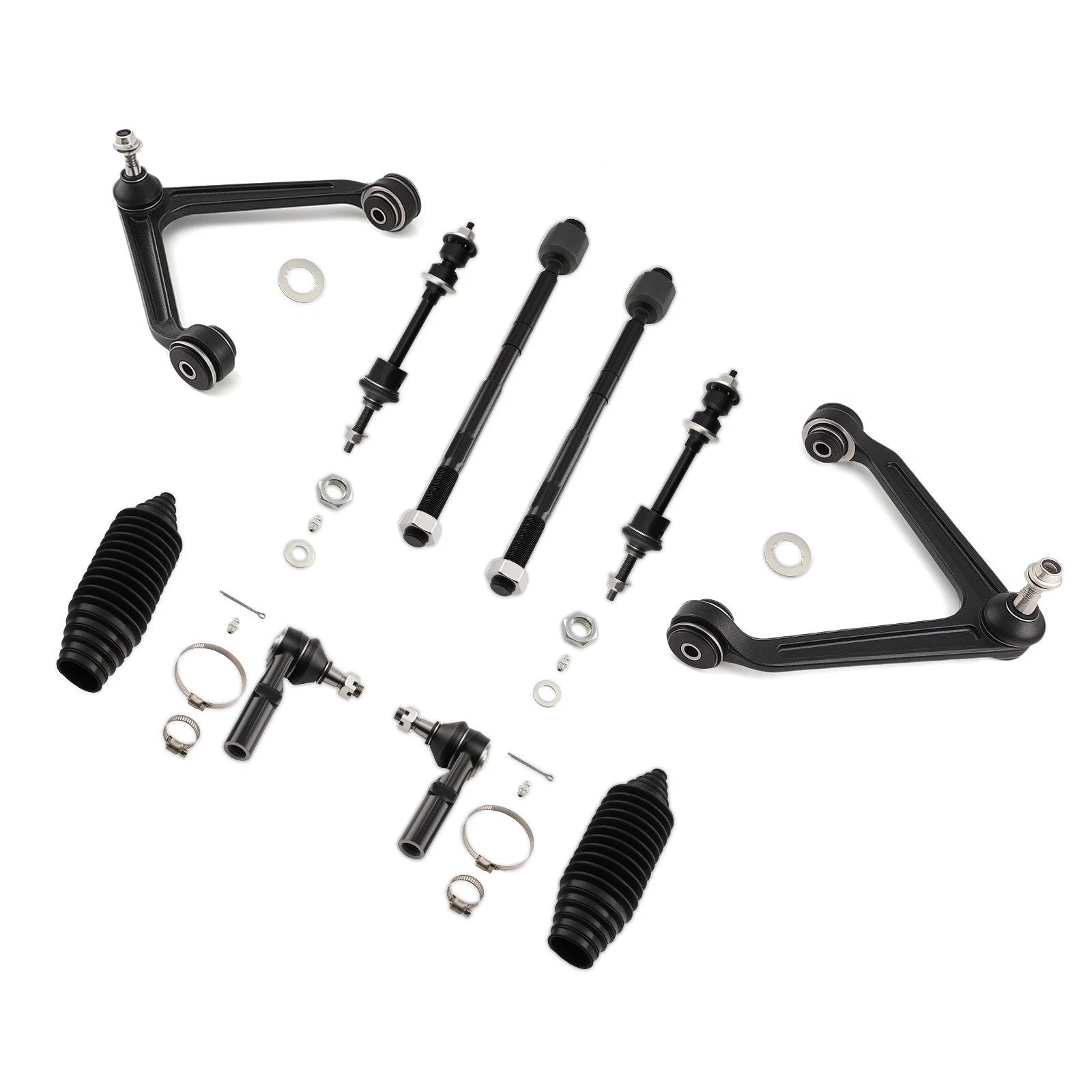10pc Front Upper Control Arms w/Ball Joint Tie Rod Sway Bar for Ram 1500 (2002–2005)