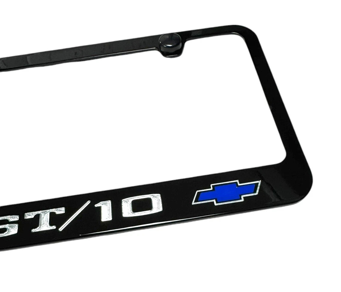 License Plate Frame Premium Engraved for Chevrolet CST 10 Blue Bowtie (1968–2000)