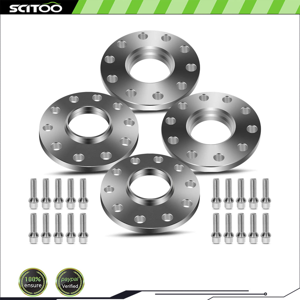 Set of 4 Wheel Spacers 5x130 15mm 14x1.5 for Porsche 911 Boxster Panamera (1997–2011)