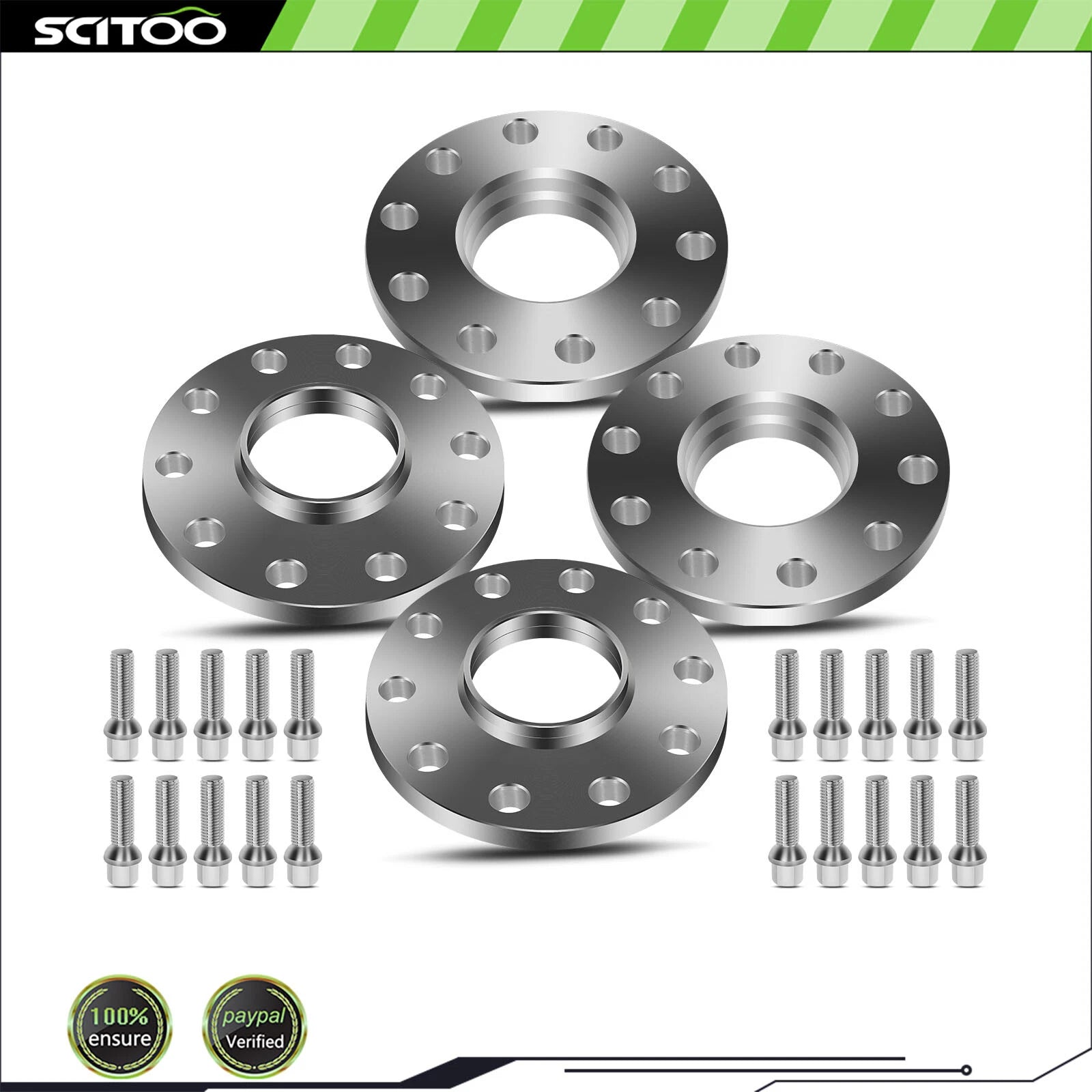 Set of 4 Wheel Spacers 5x130 15mm 14x1.5 for Porsche 911 Boxster Panamera (1997–2011)