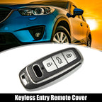 TPU Keyless Remote Cover for Audi A6 (2012–2018) - Black Silver Tone