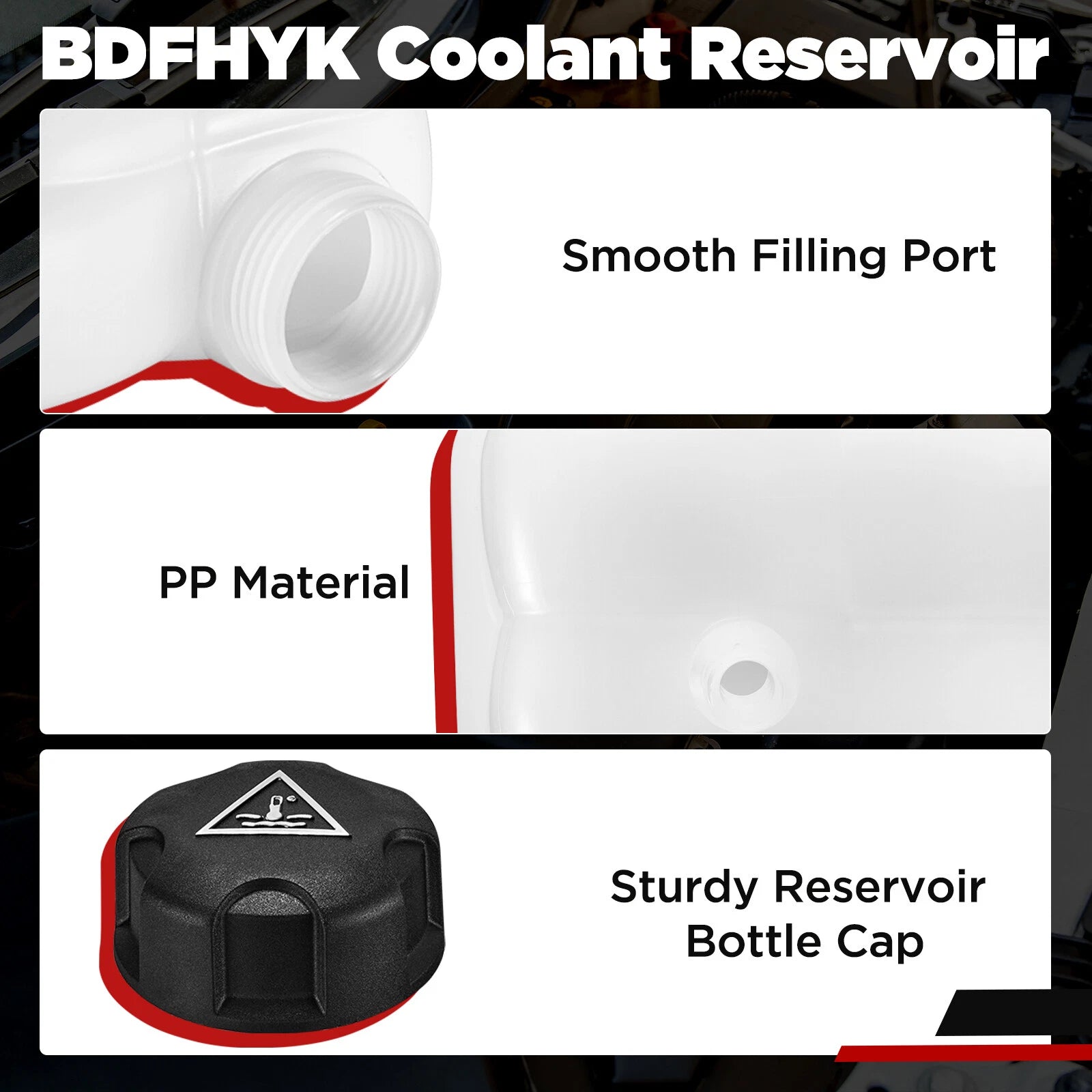 Radiator Coolant Overflow Reservoir Tank for Mini Cooper BMW i3 i8 (2007–2015)