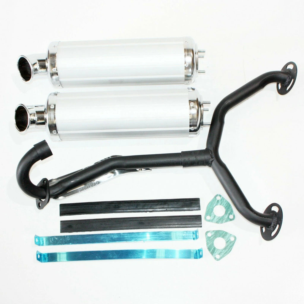 Twin Exhaust Pipe for 250cc Dinosaur Style Quad Dirt Bike ATV (2000–2023)
