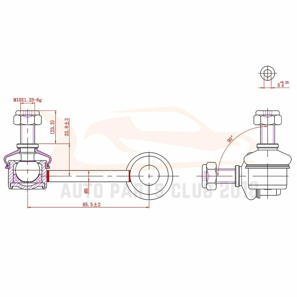 Set of 4 Sway Bar End Links for Honda CR-V (2007–2016)