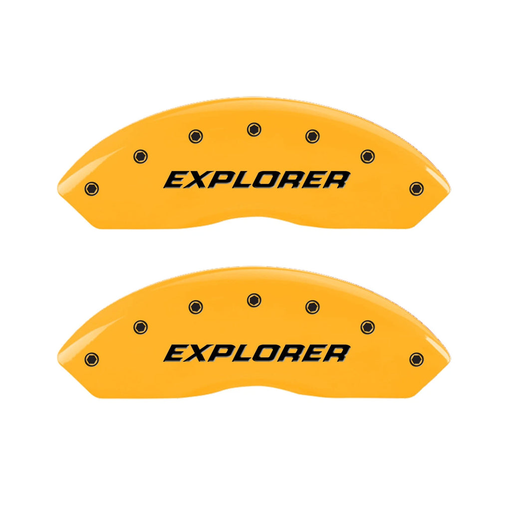 Set of 4 Yellow Caliper Covers for 2006–2010 Ford Explorer by MGP