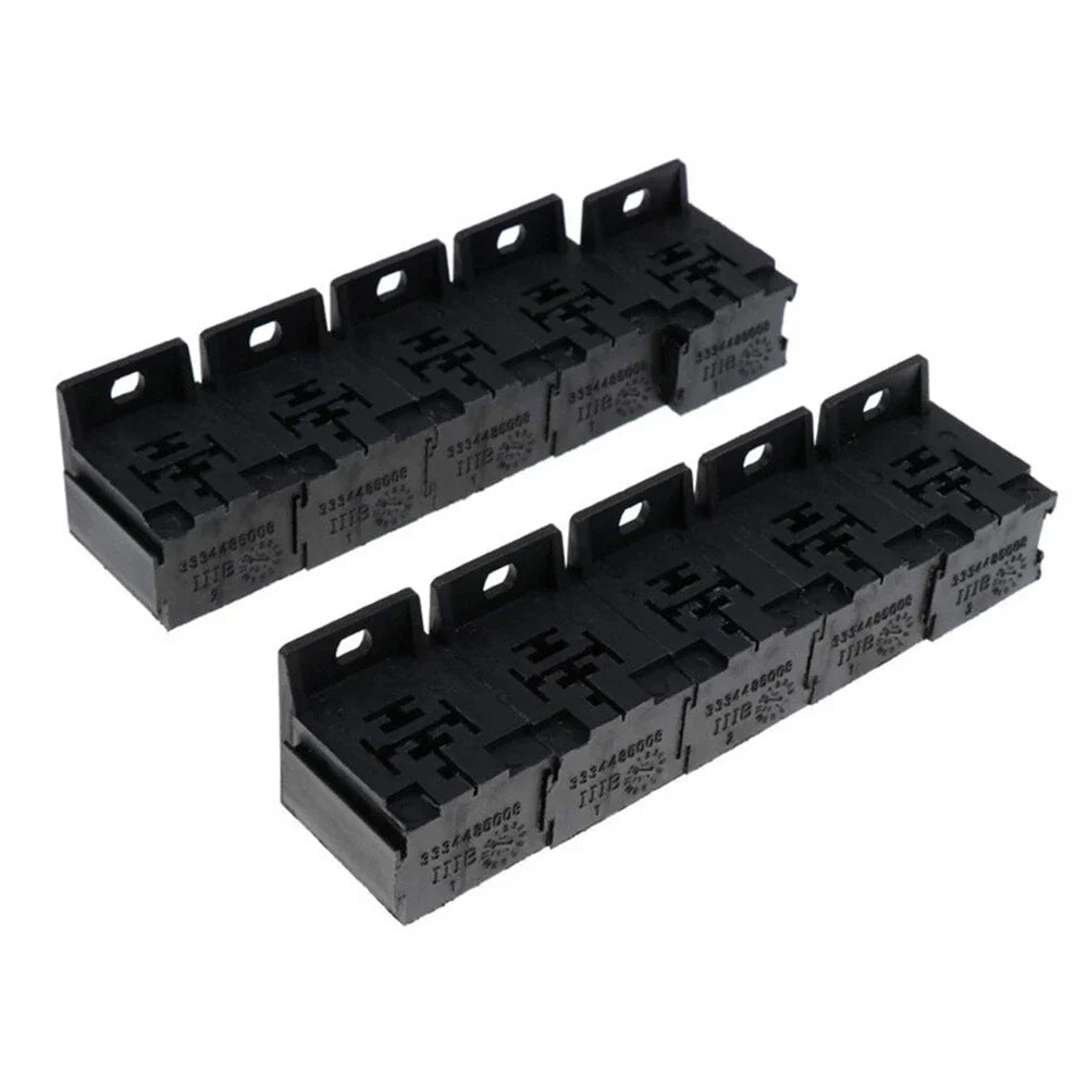 Universal 5-Pin Relay Socket Holder Block with 50 x 6.3mm Terminals