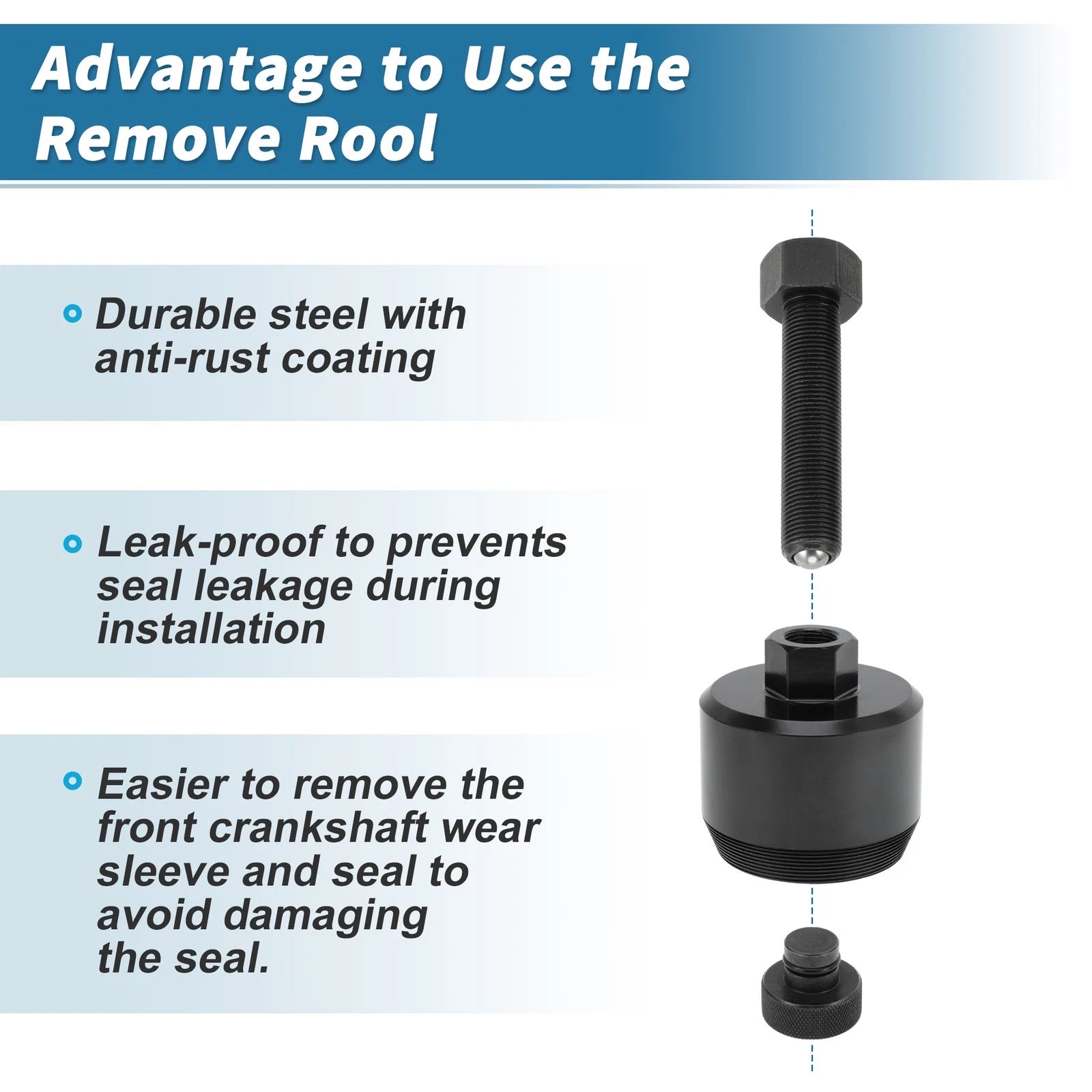 Front Crankshaft Seal Remover Tool for Ford F-250 F-350 F-450 (2011–2023)