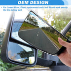 Right Lower Side View Mirror Glass for Chevrolet Express 1500 (2003–2014)