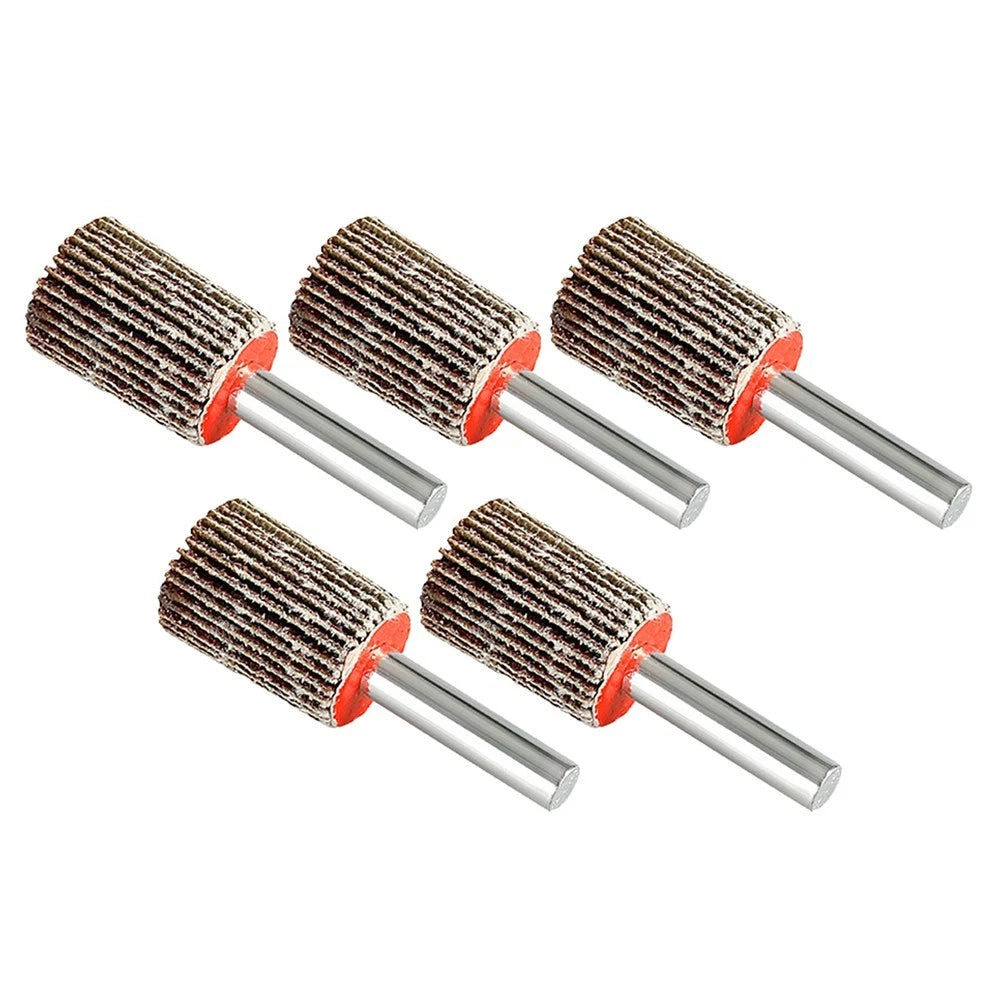 Pack of 5 Professional 15mm Flap Wheels for Deburring and Finishing 80 Grit