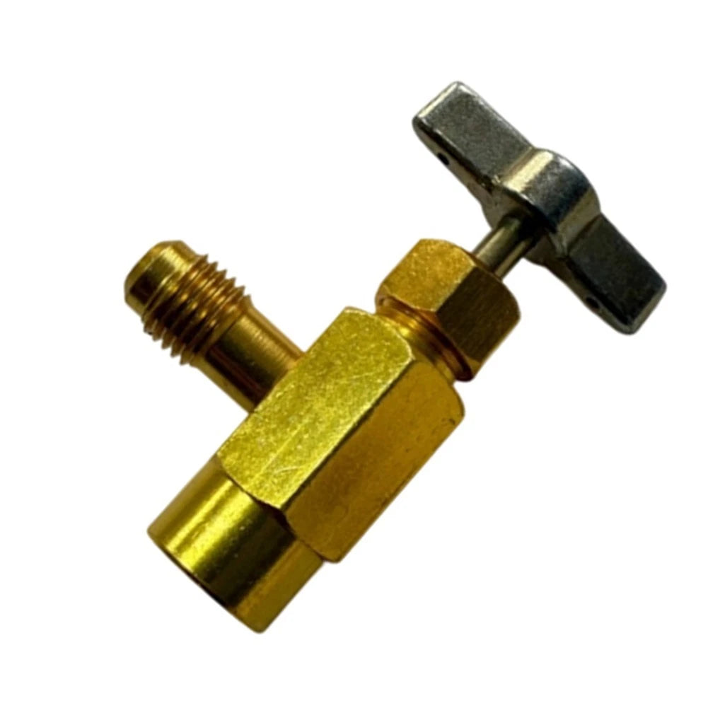 Brass R1234yf Cylinder Opener for R1234yf Systems (1/4 SAE Fitting)