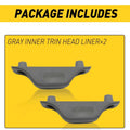 2X Gray Inner Trim Head Liner for Lincoln Mark LT (2006–2008) 4L3Z-15264B83-AAC