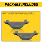 2X Gray Inner Trim Head Liner for Lincoln Mark LT (2006–2008) 4L3Z-15264B83-AAC