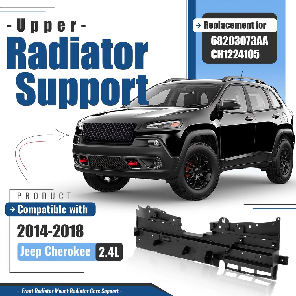 Black Radiator Support Cover for Jeep Cherokee (2014–2018)
