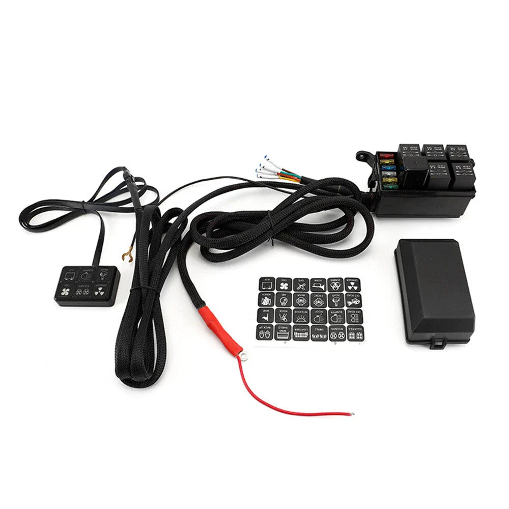 6 Gang Switch Panel with Colorful Back Lights for ATV Circuit Control Box