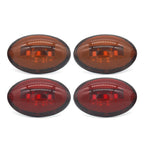 3 LED Oval Side Marker Lights for Car Bus Truck Trailer Lorry RV