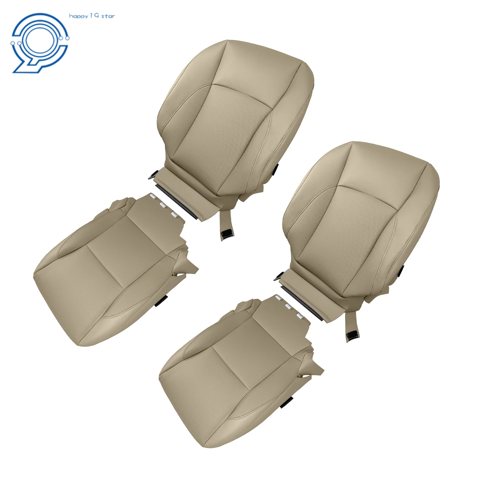 Set of 2 Leather Seat Covers for Lexus ES350 (2007–2012) Beige
