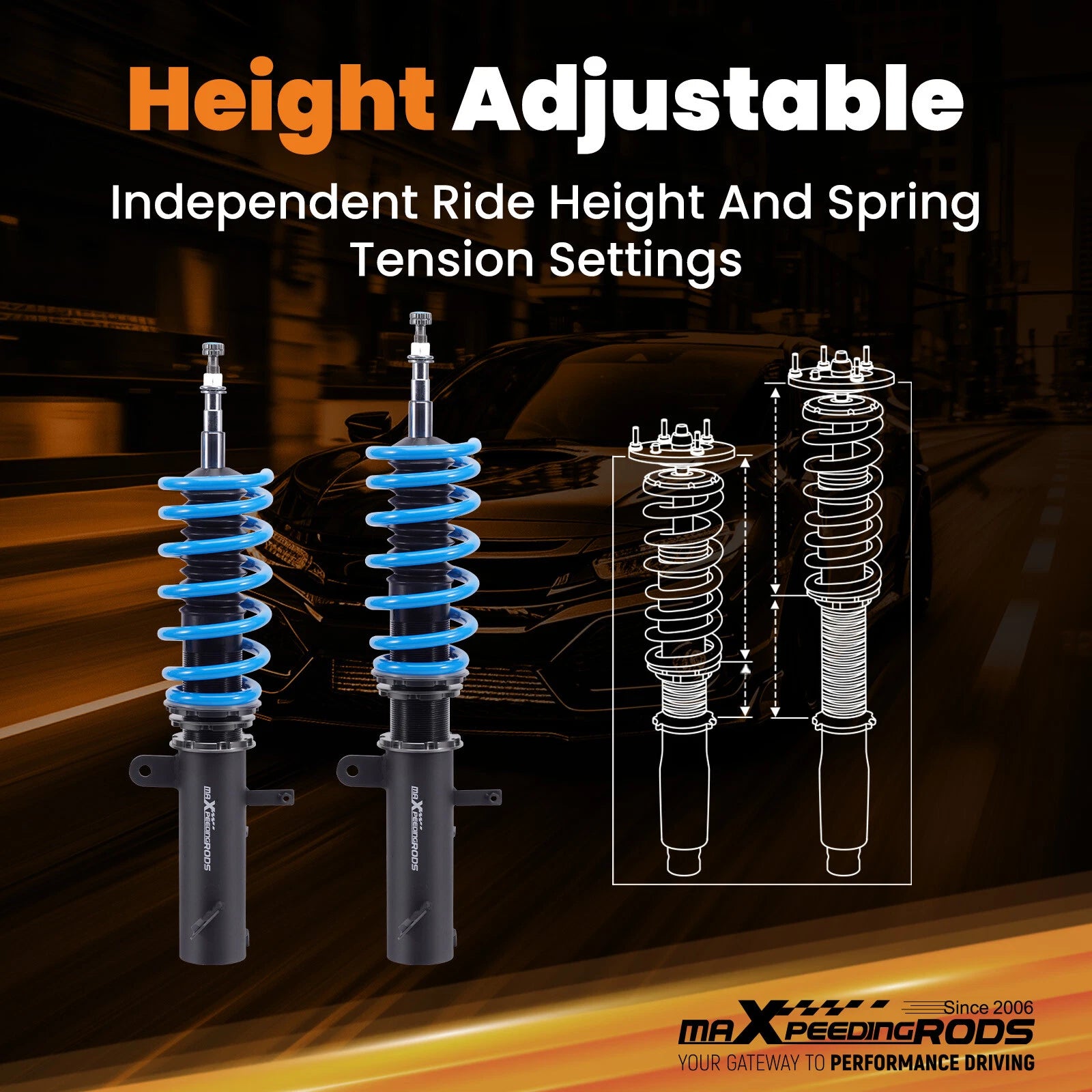 Coilover Shocks Lowering Kit for Lexus RX330 RX350 (2004-2009)
