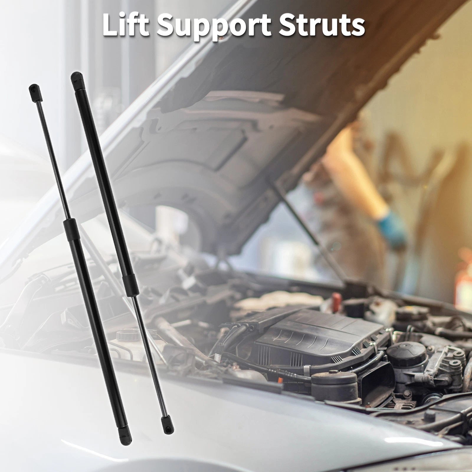 Set of 2 Front Hood Lift Supports Struts for Buick Century (1997–2005)